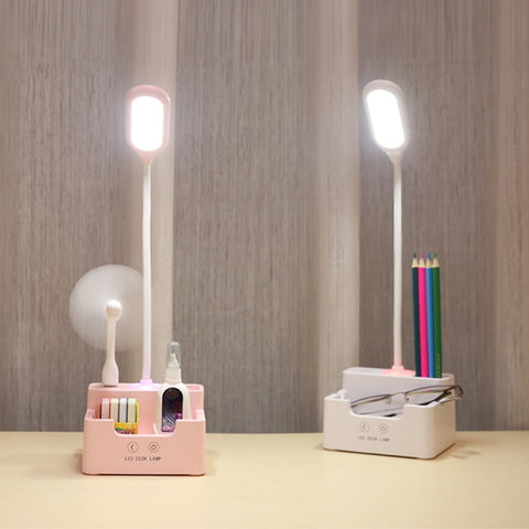 Student USB Charging Bedroom Touch LED Eye Protection Multifunctional Creative Desk Lamp, With Fan, Without Fan