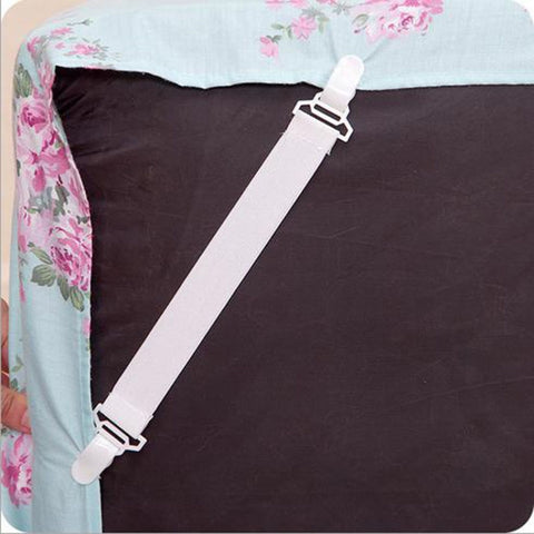 4 PCS  Non Slip Elastic Band Sheet Clips, Sheet Clips