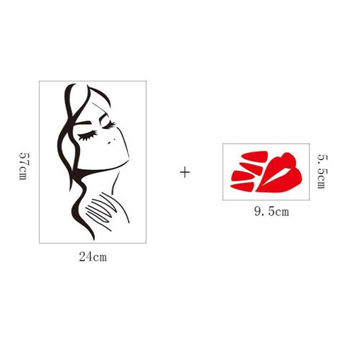 Beauty Studio Personality Creative Beauty Portrait Carved Wall Stickers
