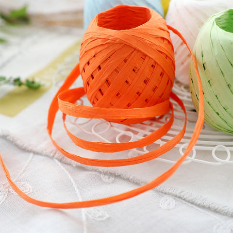 20M Paper Rope Raffia Ribbon Natural Lace Rope Gift Box Wrapping DIY Decoration