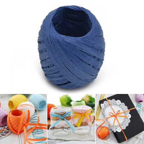 20M Paper Rope Raffia Ribbon Natural Lace Rope Gift Box Wrapping DIY Decoration