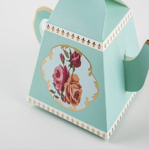 50 PCS Creative Hot Teapot Shape Wedding Candy Box Afternoon Tea Pastry Box
