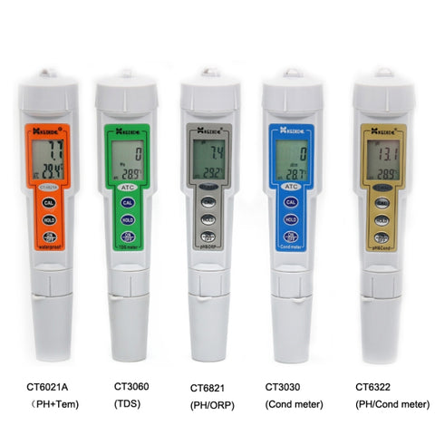 Kedida  Protable LCD Digital Water Testing Measurement Pen, CT6021A PH + Temp Meter, CT3030 Conductivity + Temp Meter, CT6322 PH Conductivity Temp Meter, CT6821 PH + ORP + Temp Meter, CT8023 H2 + Temp Meter