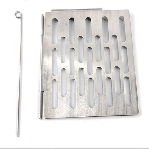 Stainless Steel Folding Barbecue Net  Portable BBQ Picnic Accessories, S 15x10.3CM, M 22.6x15.8CM, L 35.8x20CM