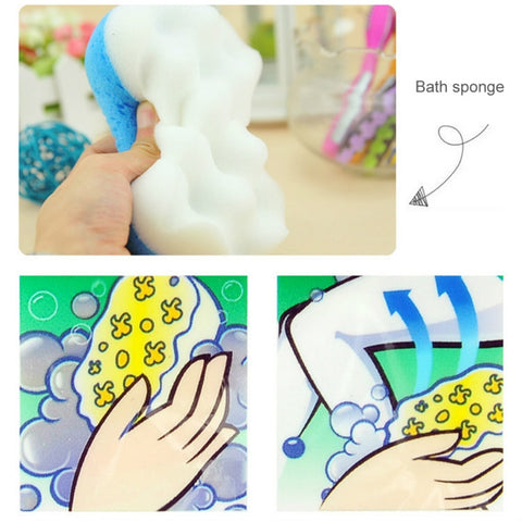 2 PCS Deep Skin Care Bath Sponge Exfoliating Cleansing Washing servant Shower Sponge Brush, Random Color Delivery, Deep Skin Care Bath Sponge