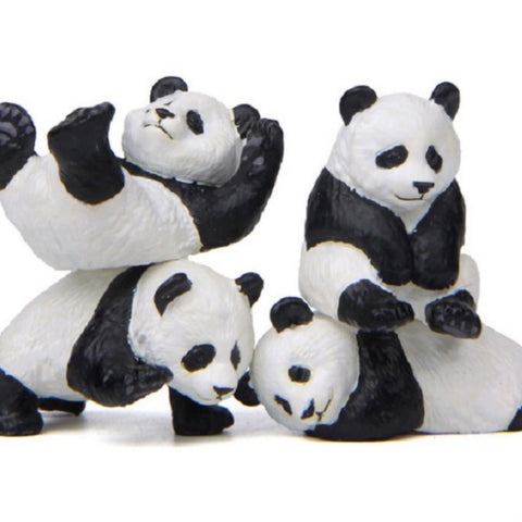 Panda Life Multi-shaped Micro-landscape Baked Landscape Doll Ornaments, Seated Panda, Climbing Panda, Prone Panda, Lying Panda