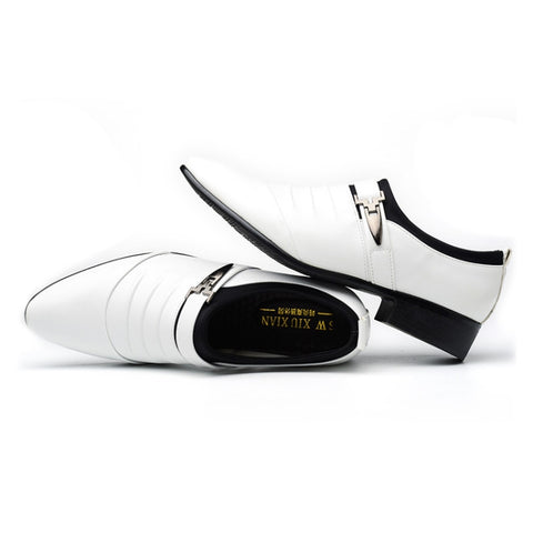 Men Set Business Dress Shoes PU Leather Pointed Toe Oxfords Shoes, 47, 48