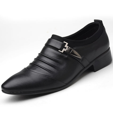 Men Set Business Dress Shoes PU Leather Pointed Toe Oxfords Shoes, 47, 48