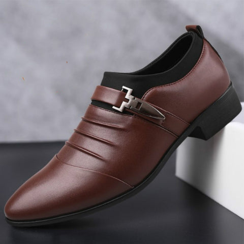Men Set Business Dress Shoes PU Leather Pointed Toe Oxfords Shoes, 47, 48