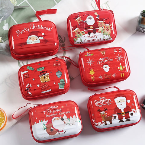 Christmas Cartoon Coin Purse Creative Square Storage Box Key Case, Type 5, Type 6, Type 2, Type 1, Type 3, Type 4
