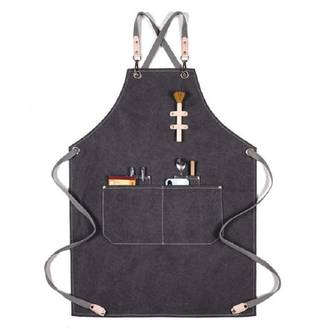 Barbecue Cooking Bartender Antifouling Thick Canvas Apron