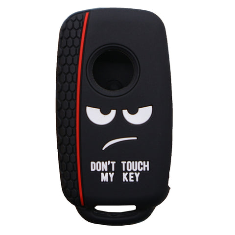 Do not Touch My Key Style Silicone Car Key Cover for Volkswagen Jetta Polo Passat Skoda Tiguan Golf, For Volkswagen Jetta Polo Passat Skoda Tiguan Golf