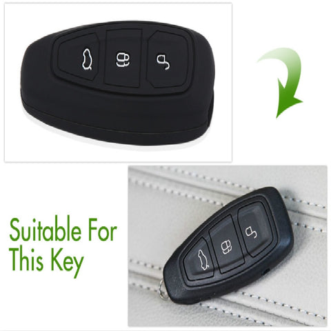Silicone Car Key Cover for Ford Kuga Focus 3 4 Ecosport Fiesta, For Ford Kuga Focus