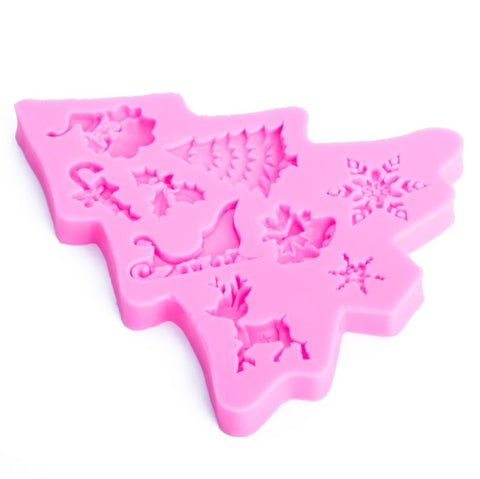 Christmas Tree Fondant Silicone Mold Cake Chocolate Biscuit Decoration Tool, Christmas Tree Shape