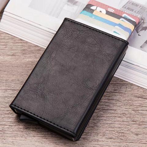 Magnetic RFID Bag Multifunctional Aluminum Automatic Pop-up Credit Card Package