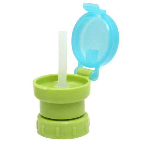 Children Portable Bottled Drinks Anti-overflow Anti-squash Replacement Straw Cap, Red, Blue, Yellow, Green