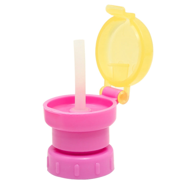Children Portable Bottled Drinks Anti-overflow Anti-squash Replacement Straw Cap, Red, Blue, Yellow, Green