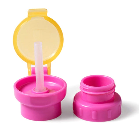 Children Portable Bottled Drinks Anti-overflow Anti-squash Replacement Straw Cap, Red, Blue, Yellow, Green