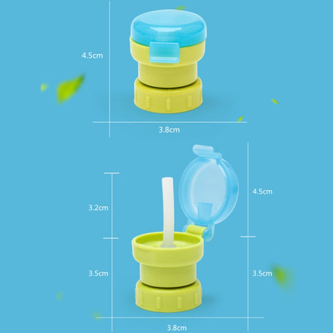 Children Portable Bottled Drinks Anti-overflow Anti-squash Replacement Straw Cap, Red, Blue, Yellow, Green