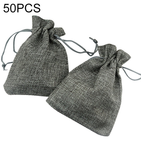 50 PCS Multi size Linen Jute Drawstring Gift Bags Sacks Wedding Birthday Party Favors Drawstring Gift Bags, 13x18cm, 15x20cm, 17x23cm