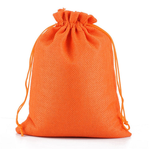 50 PCS Multi size Linen Jute Drawstring Gift Bags Sacks Wedding Birthday Party Favors Drawstring Gift Bags, 13x18cm, 15x20cm, 17x23cm
