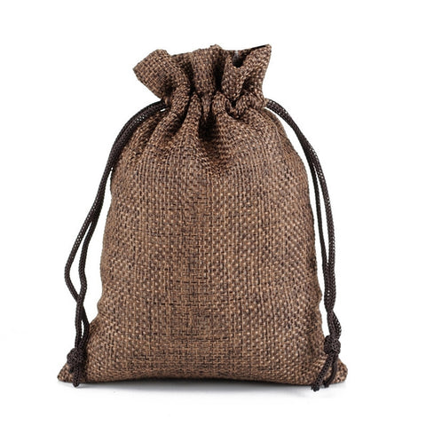 50 PCS Multi size Linen Jute Drawstring Gift Bags Sacks Wedding Birthday Party Favors Drawstring Gift Bags, 13x18cm, 15x20cm, 17x23cm