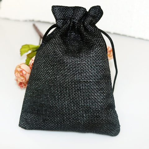 50 PCS Multi size Linen Jute Drawstring Gift Bags Sacks Wedding Birthday Party Favors Drawstring Gift Bags, 13x18cm, 15x20cm, 17x23cm