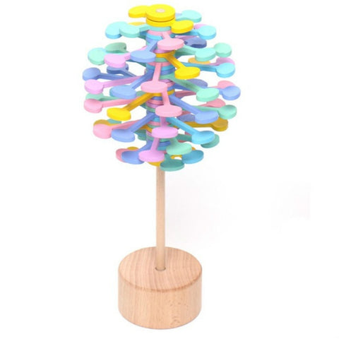 Solid Wood Rotating Lollipop Fischer Series Creative Ornaments Decompression Toy Decompression Artifact