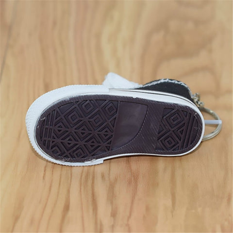 2 PCS Mini Simulation Canvas Shoes Sneaker Keychain Pendant