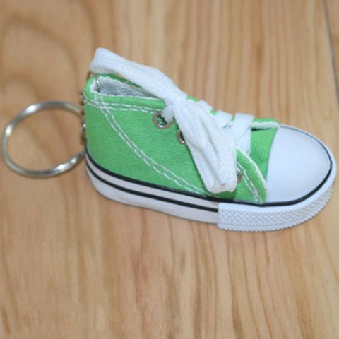 2 PCS Mini Simulation Canvas Shoes Sneaker Keychain Pendant