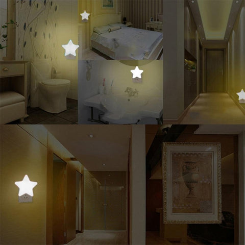 Light Sensor Control Mini Star LED Night Light,, EU Plug, US Plug