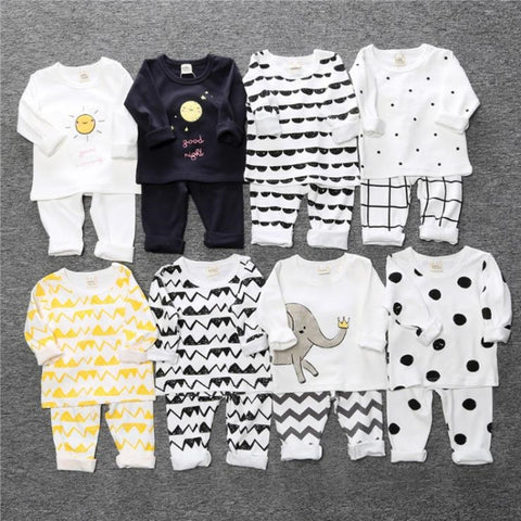Children Cartoon Cotton Underwear Care Belly Pajamas Set, S, M, L, XL, XXL