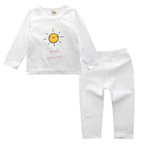 Children Cartoon Cotton Underwear Care Belly Pajamas Set, S, M, L, XL, XXL