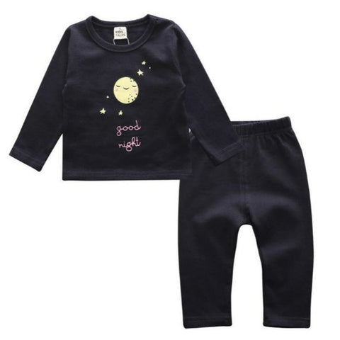 Children Cartoon Cotton Underwear Care Belly Pajamas Set, S, M, L, XL, XXL