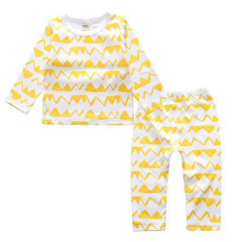 Children Cartoon Cotton Underwear Care Belly Pajamas Set, S, M, L, XL, XXL