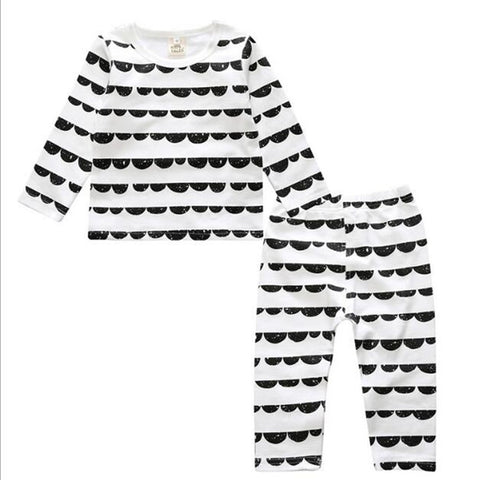 Children Cartoon Cotton Underwear Care Belly Pajamas Set, S, M, L, XL, XXL