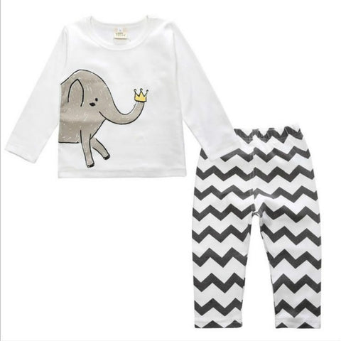 Children Cartoon Cotton Underwear Care Belly Pajamas Set, S, M, L, XL, XXL