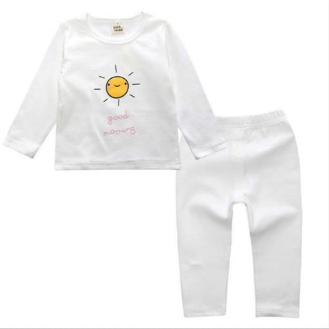 Children Cartoon Cotton Underwear Care Belly Pajamas Set, S, M, L, XL, XXL