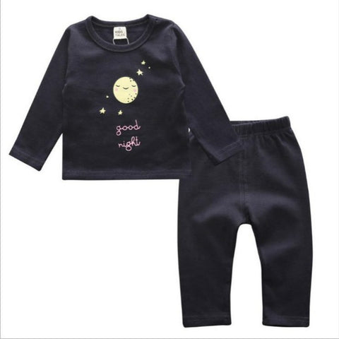 Children Cartoon Cotton Underwear Care Belly Pajamas Set, S, M, L, XL, XXL