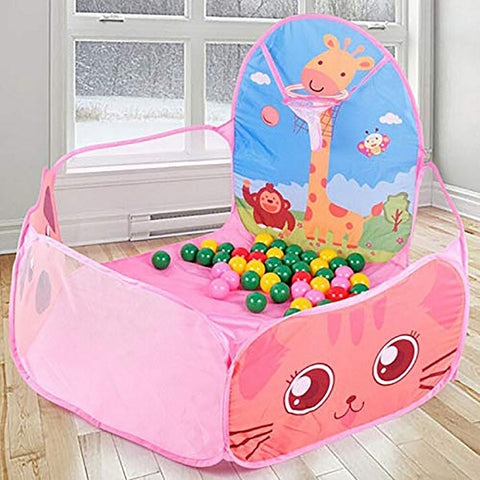 Kids Indoor Outdoor Safe Tent Children Foldable Playpens Game Cartoon Throwing Basketball Pool For Kids
