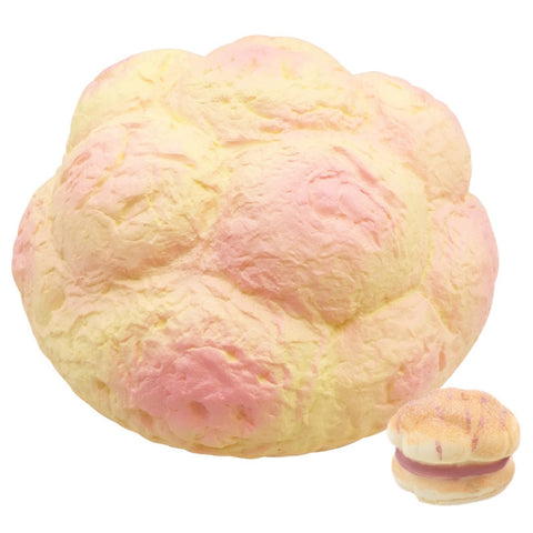 Large Scented Cream Puff Squishy Slow Rising Straps Soft Squeeze Simulate Pineapple Bread Cake Gift Kid Fun Toy Size: 25x13cm, Large Scented Cream