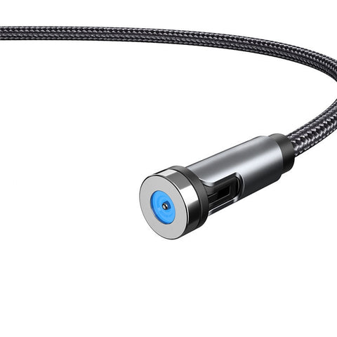 CC56 Dust Plug Rotating Magnetic Wire, Cbale Length: 2m, 2m Android Head, 2m Micro USB, 2m Type-C Head, 2m 8Pin Head, 2m Line+Three Heads, 2m + 8Pin + Type-C/USB-C + Micro USB, 2m Line