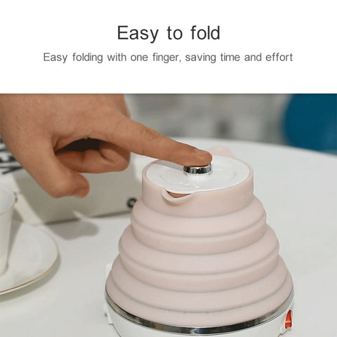 Portable Folding Silicone Intelligent Constant Temperature Travel Camping Electric Kettle, US Plug, EU Plug, UK Plug