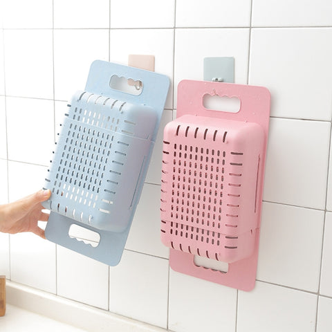 Adjustable Dish Drainer Sink Drain Basket Washing Vegetable Fruit Plastic Drying Rack