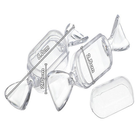 10 PCS/Set Transparent Creative Candy Box Small Candy-shaped Mini Plastic Box