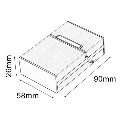 Aluminum Cigar Cigarette Case Tobacco Holder Pocket Box Storage Container Smoking Set