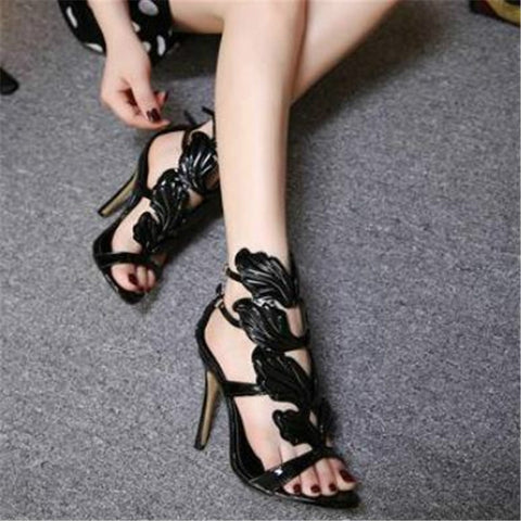 Metal Wings Thin High Heel Women Shoes, 35, 36, 37, 38, 39, 40