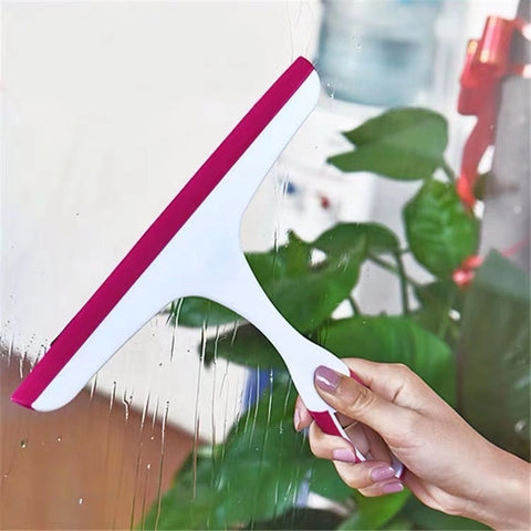 Glass Window Wiper  Bathroom Glass Wiper Window Glass Cleaner Household Cleaning, Rose Red, Green, Blue
