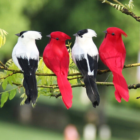 Real Feather Simulation Bird Horticultural Decoration Bird Craft Foam Bird