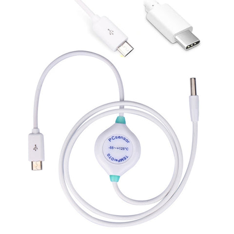 Pcsensor Milk Powder Fish Tank Temperature Detection USB Mobile Phone Probe Thermometer, Type-c, Micro